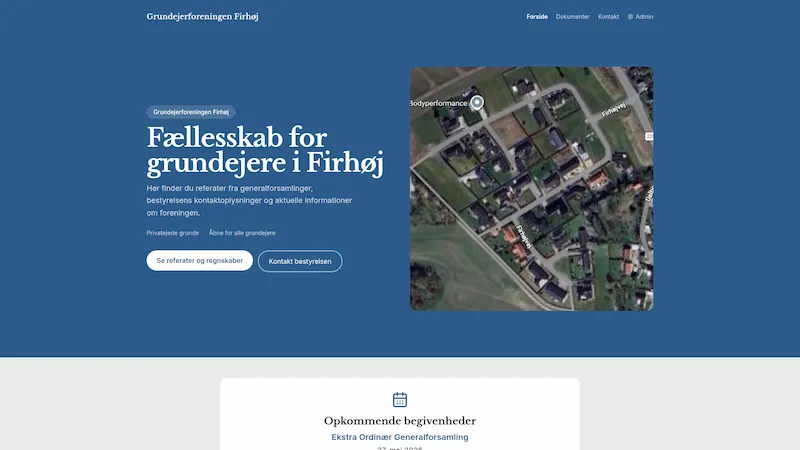 Grundejerforeningen Firhøj hjemmeside